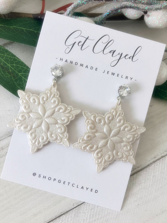 White gold plated snowflake