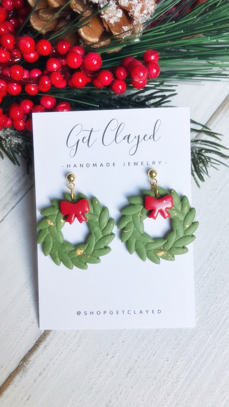 Wreath + bow dangles