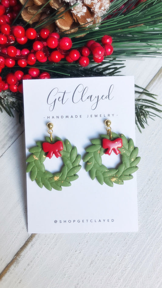 Wreath + bow dangles